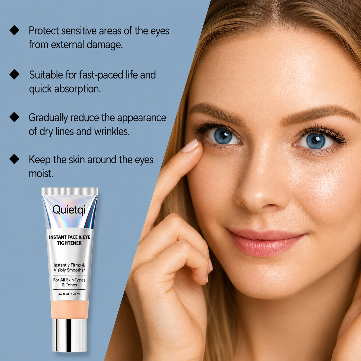 Quietqi™ Instant Face Temporary Tightener – Instant visible results in 60 seconds