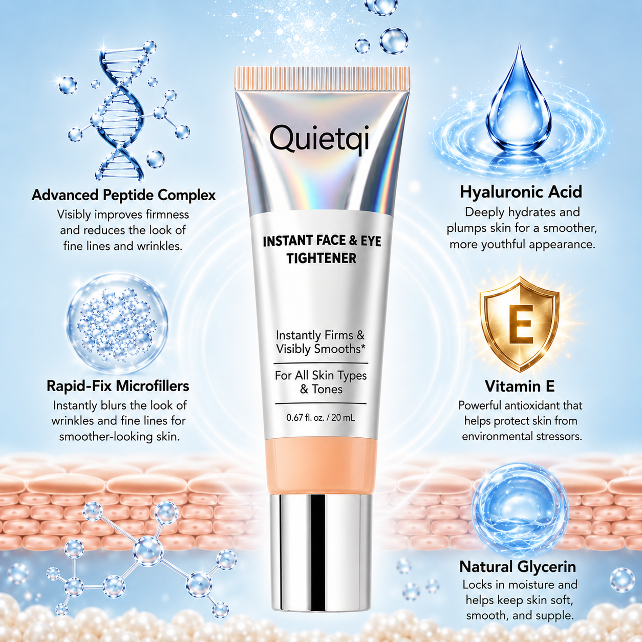 Quietqi™ Instant Face Temporary Tightener – Instant visible results in 60 seconds