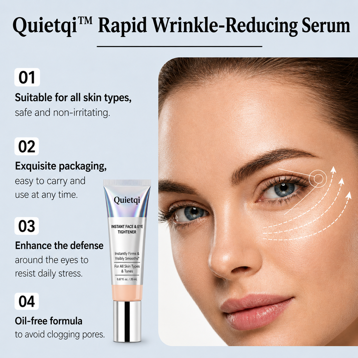 Quietqi™ Instant Face Temporary Tightener – Instant visible results in 60 seconds